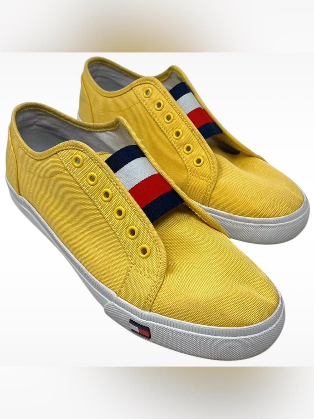Tommy Hilfiger “Anni” Yellow Slip-On Sneaker Women’s Size 10M Preppy Designer
